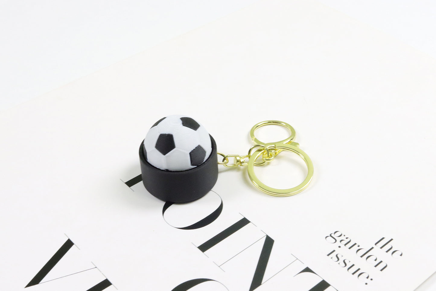 3D Printed Basketball & Football Clicker Keychains — Stress Relief Fidget Toy